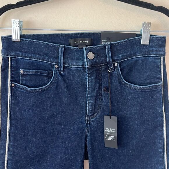 Ann Taylor Skinny Jean With Gold Piping NWT - Picture 2 of 10